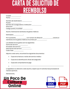 Portada Carta de Solicitud de Reembolso